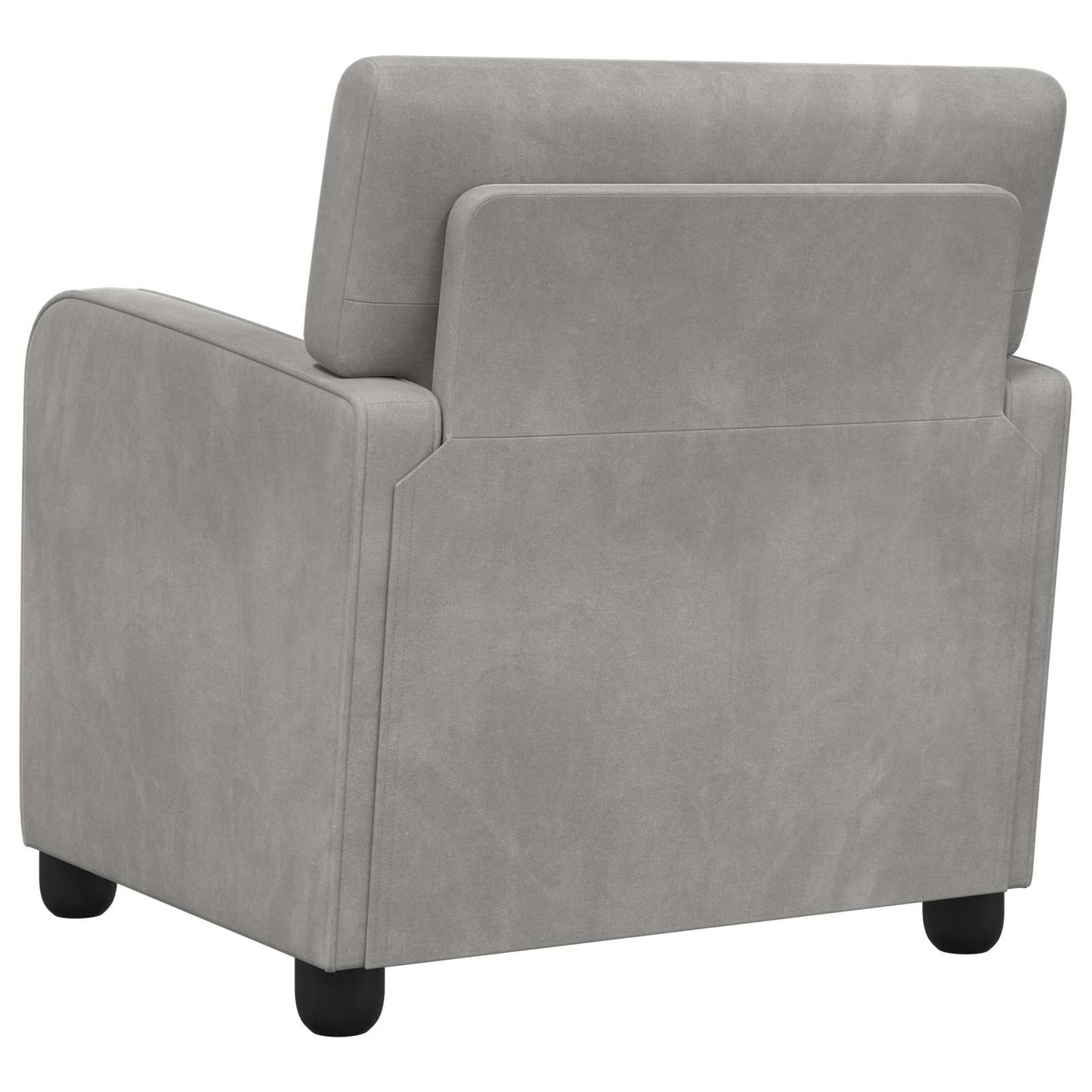 vidaXL Armchair Light Grey Velvet