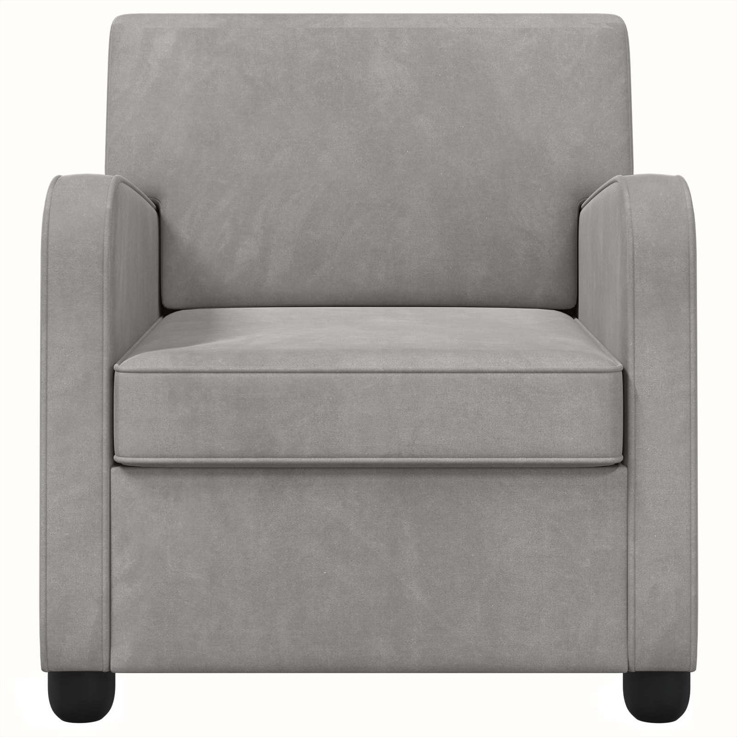 vidaXL Armchair Light Grey Velvet