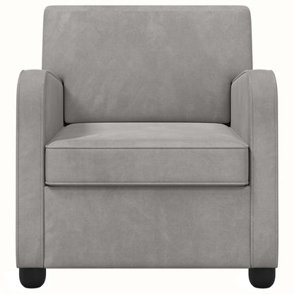 vidaXL Armchair Light Grey Velvet