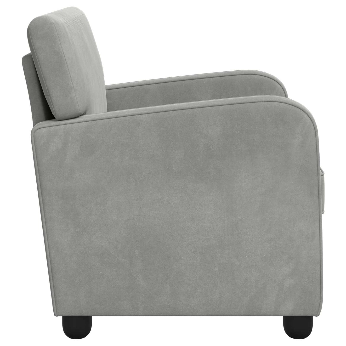 vidaXL Armchair Light Grey Velvet