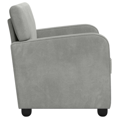 vidaXL Armchair Light Grey Velvet