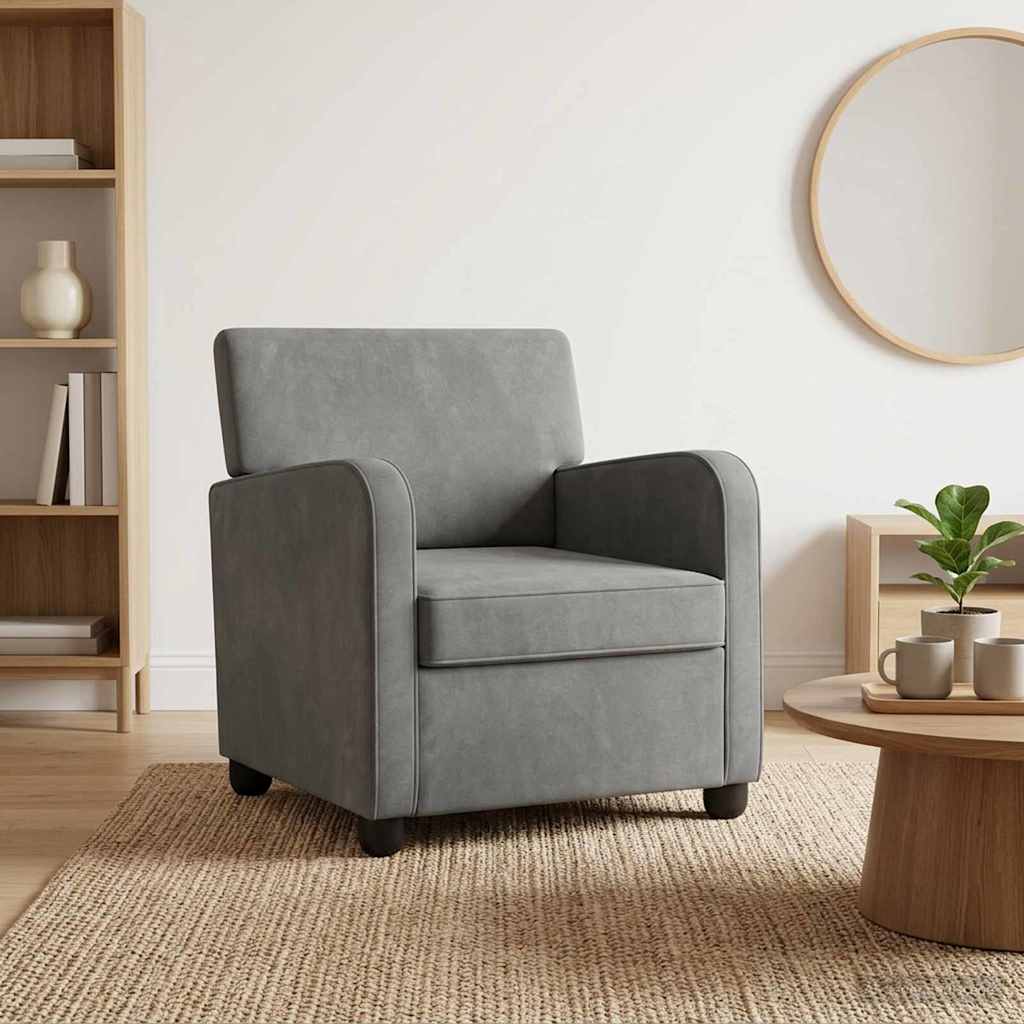 vidaXL Armchair Dark Grey Velvet