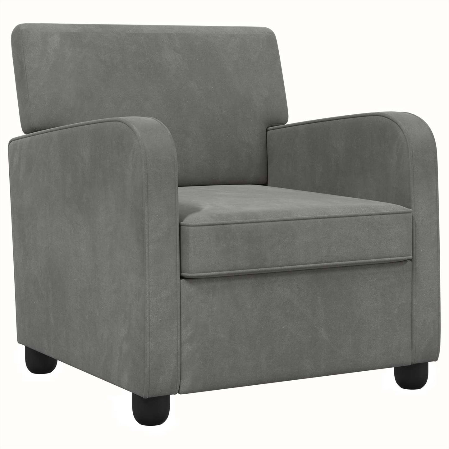 vidaXL Armchair Dark Grey Velvet
