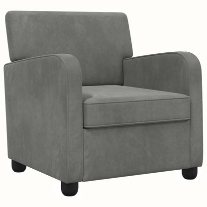 vidaXL Armchair Dark Grey Velvet