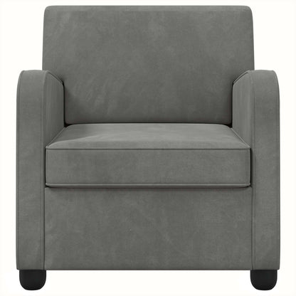 vidaXL Armchair Dark Grey Velvet