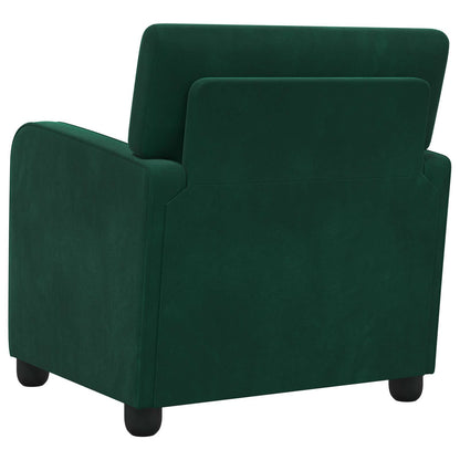 vidaXL Armchair Dark Green Velvet