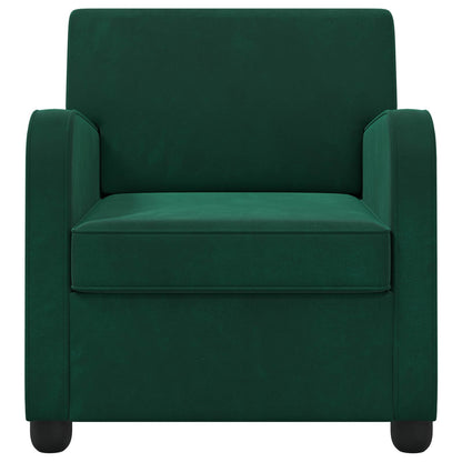 vidaXL Armchair Dark Green Velvet