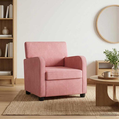 vidaXL Armchair Pink Velvet