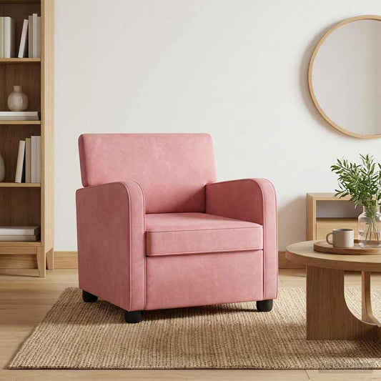 vidaXL Armchair Pink Velvet