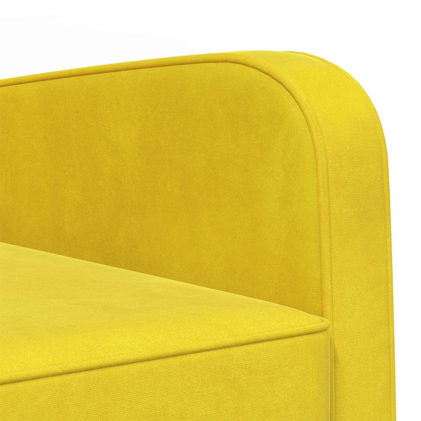 vidaXL Armchair Yellow Velvet