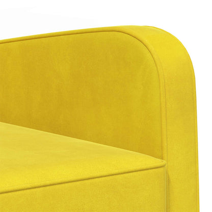 vidaXL Armchair Yellow Velvet