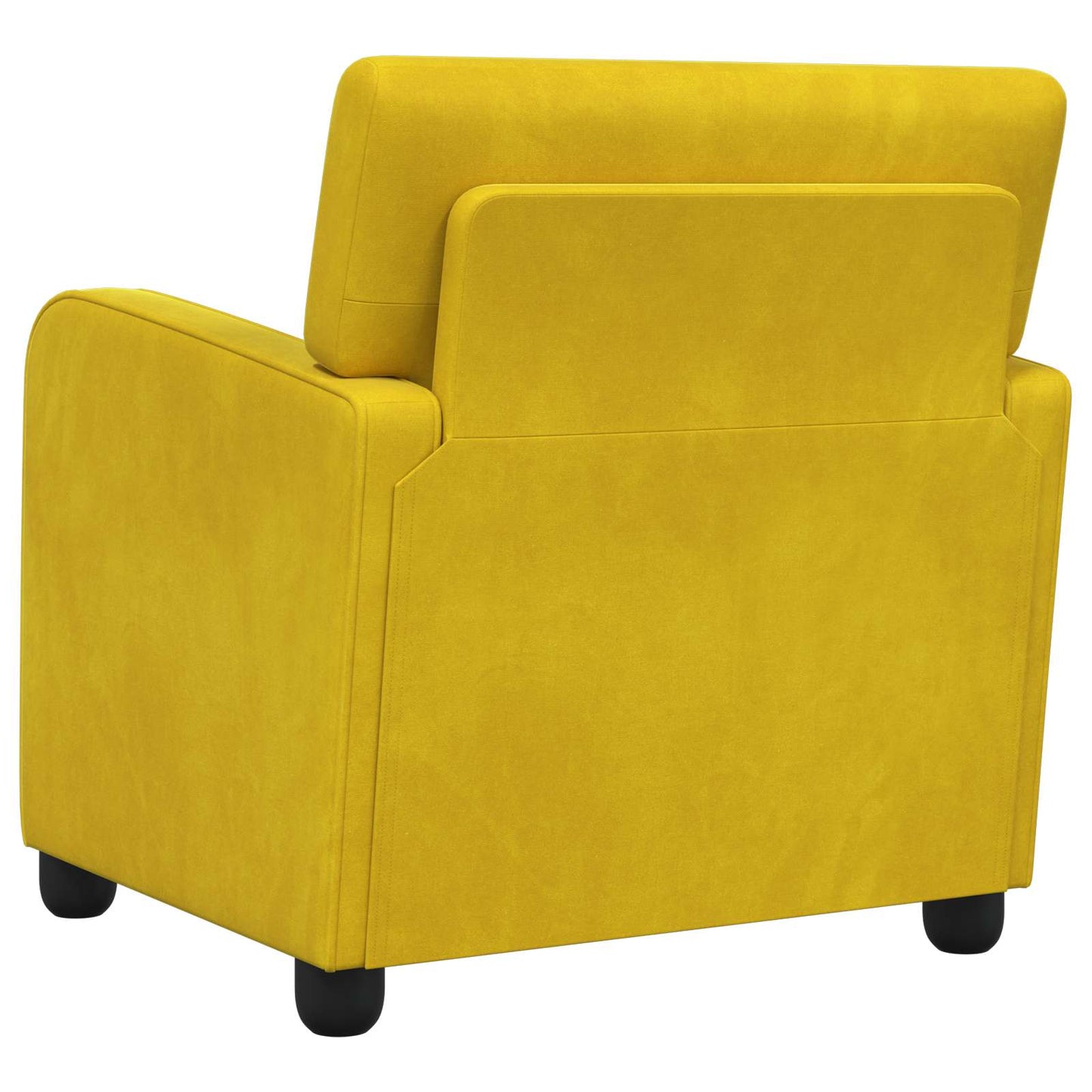 vidaXL Armchair Yellow Velvet