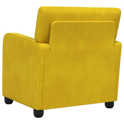 vidaXL Armchair Yellow Velvet