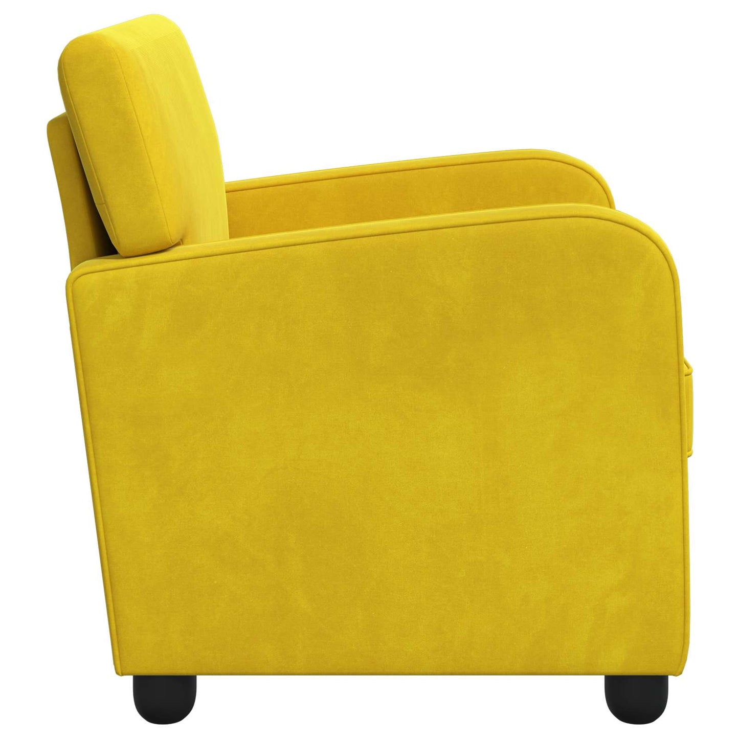 vidaXL Armchair Yellow Velvet