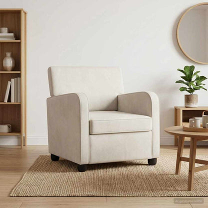vidaXL Armchair Cream Velvet
