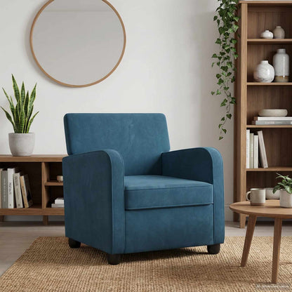vidaXL Armchair Blue Velvet