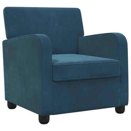 vidaXL Armchair Blue Velvet