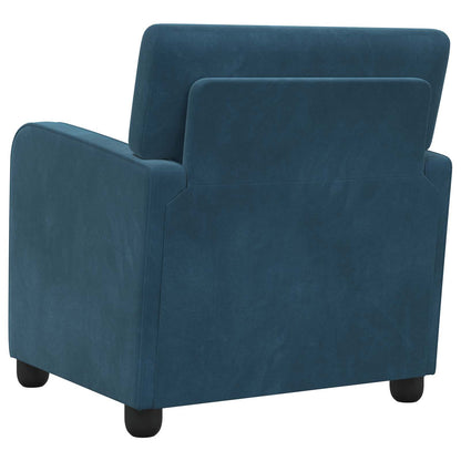 vidaXL Armchair Blue Velvet