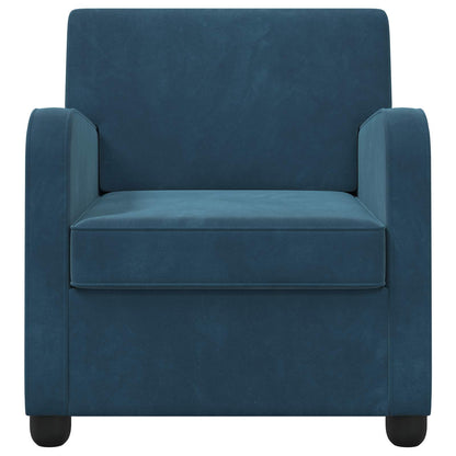 vidaXL Armchair Blue Velvet