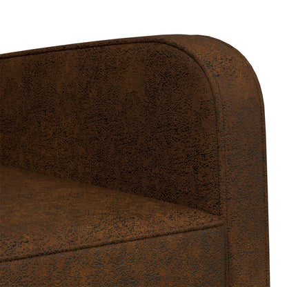 vidaXL Armchair Brown Faux Suede Leather
