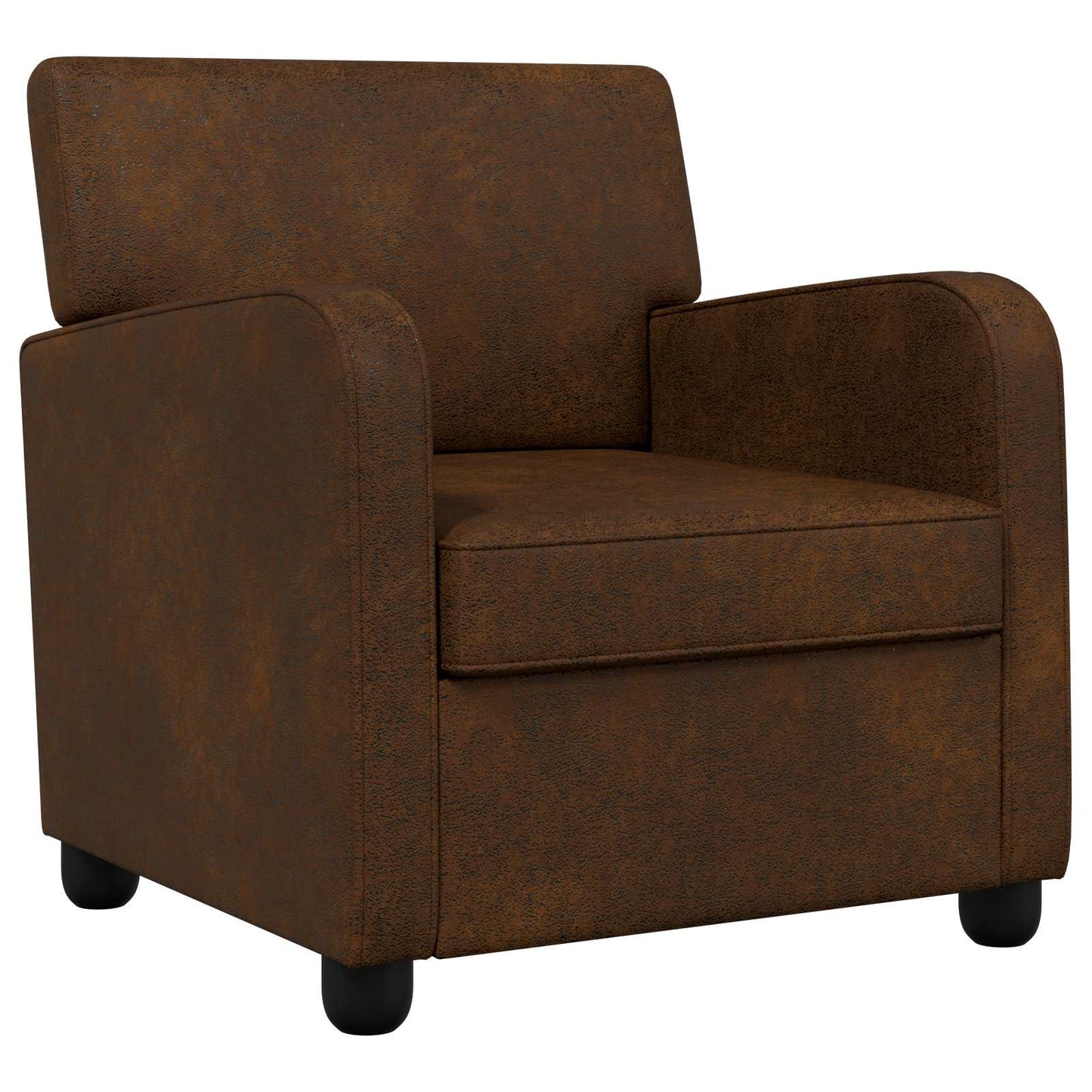 vidaXL Armchair Brown Faux Suede Leather