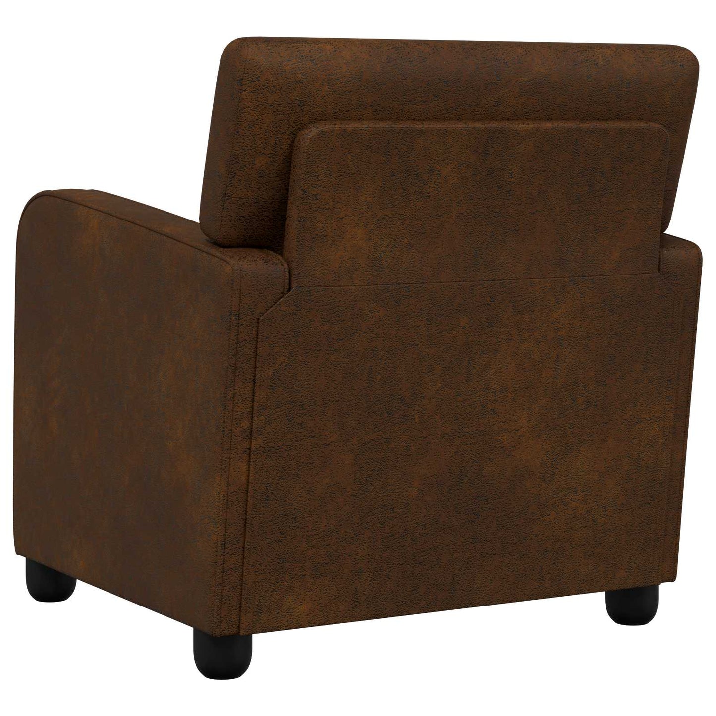 vidaXL Armchair Brown Faux Suede Leather
