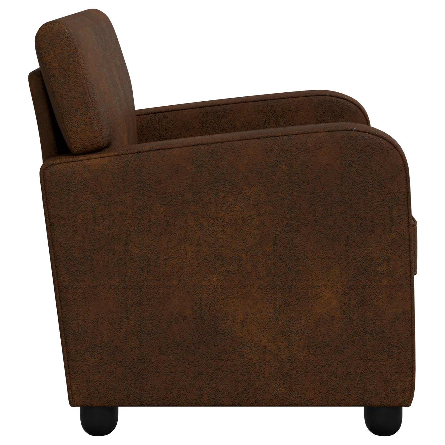 vidaXL Armchair Brown Faux Suede Leather