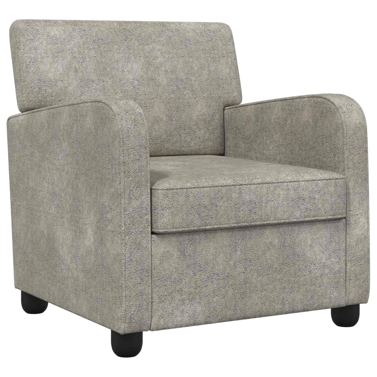 vidaXL Armchair Light Grey Faux Suede Leather