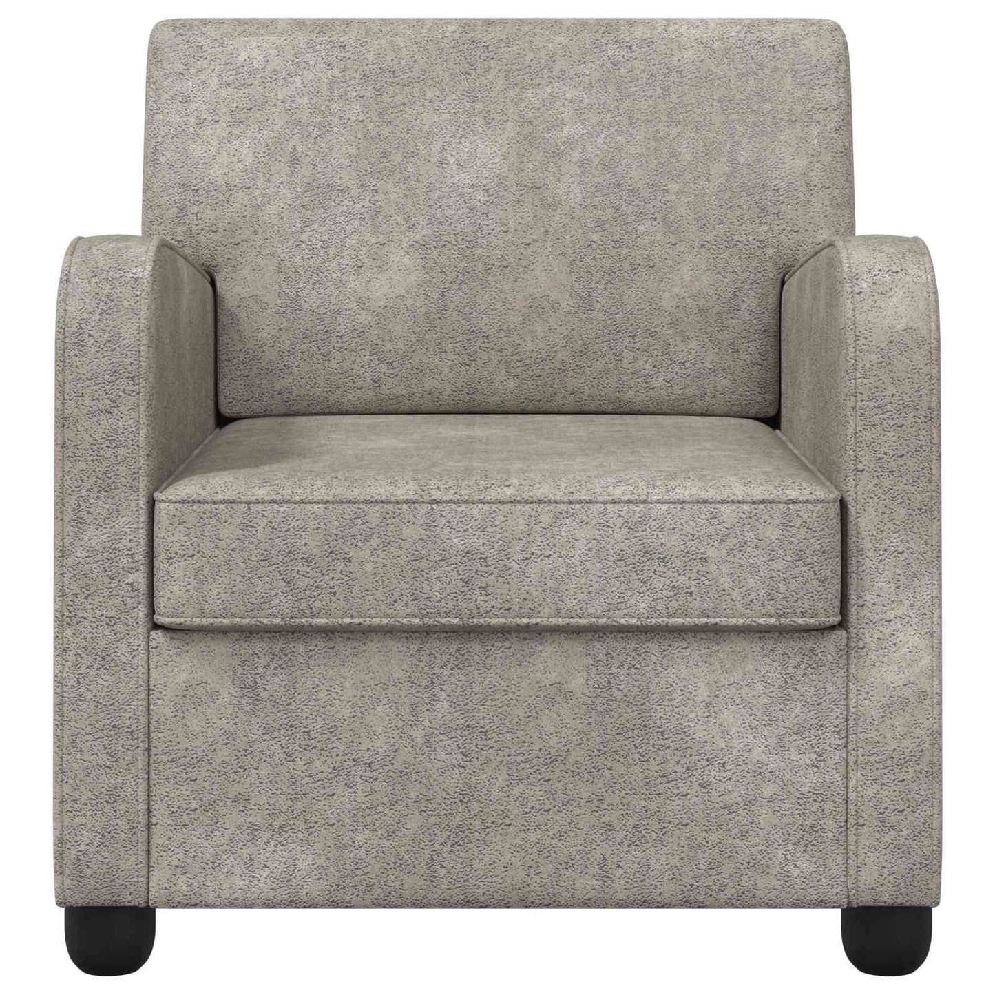 vidaXL Armchair Light Grey Faux Suede Leather