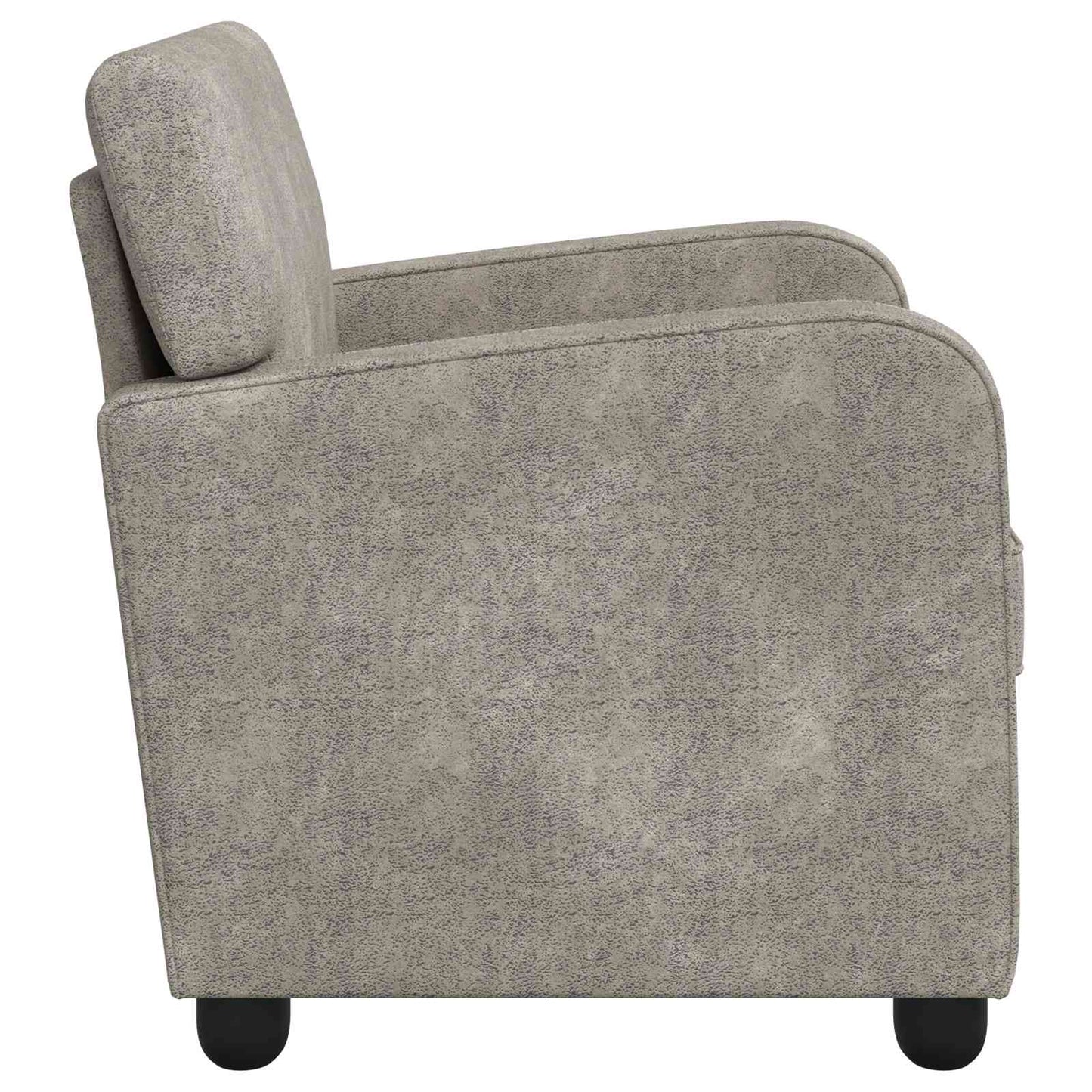 vidaXL Armchair Light Grey Faux Suede Leather