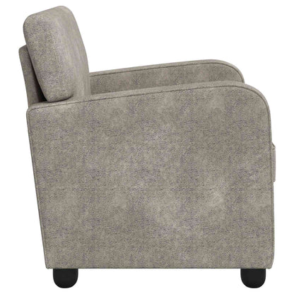 vidaXL Armchair Light Grey Faux Suede Leather