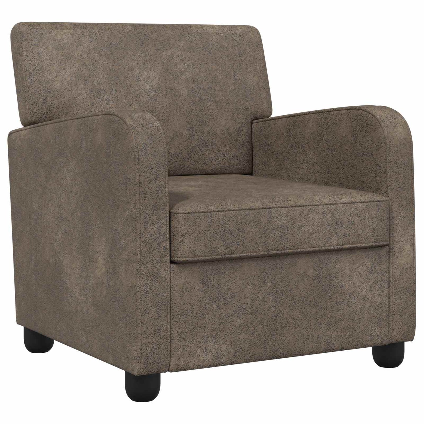vidaXL Armchair Dark Grey Faux Suede Leather
