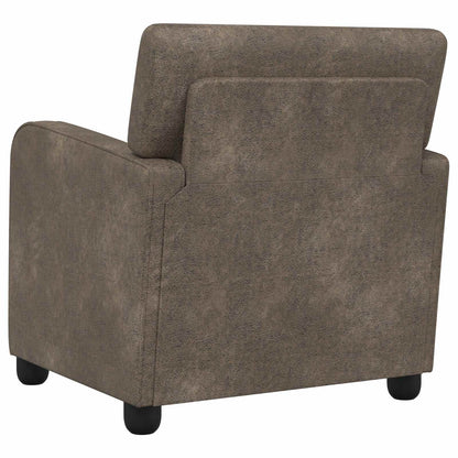 vidaXL Armchair Dark Grey Faux Suede Leather