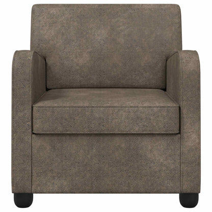 vidaXL Armchair Dark Grey Faux Suede Leather