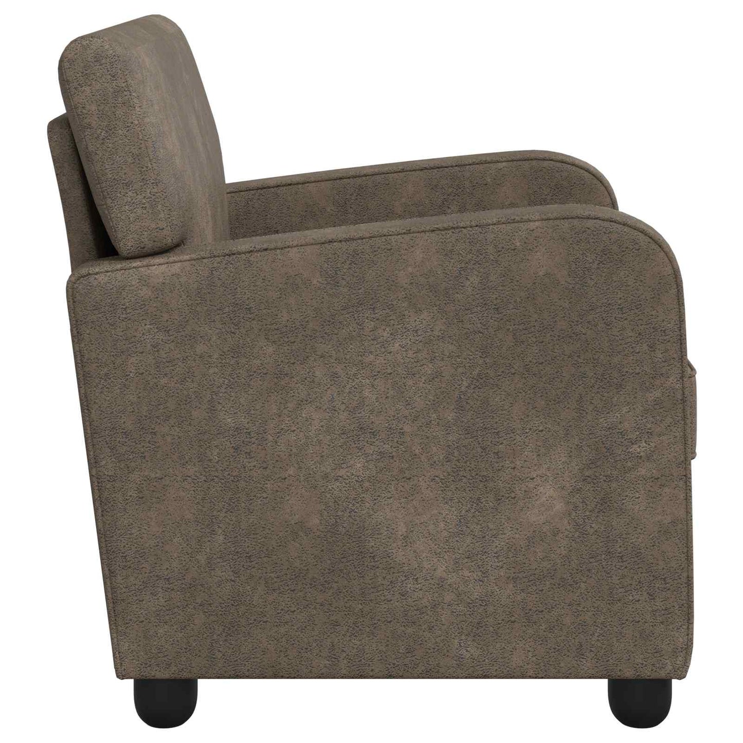vidaXL Armchair Dark Grey Faux Suede Leather