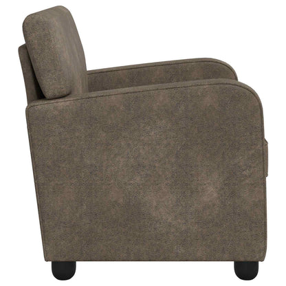 vidaXL Armchair Dark Grey Faux Suede Leather