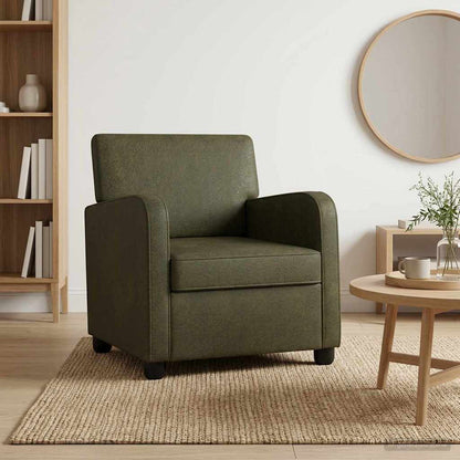 vidaXL Armchair Army Green Faux Suede Leather