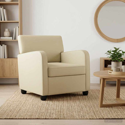 vidaXL Armchair Cream Faux Leather