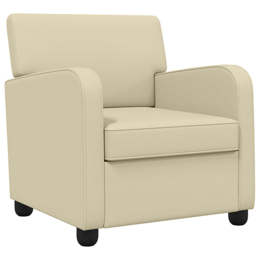 vidaXL Armchair Cream Faux Leather