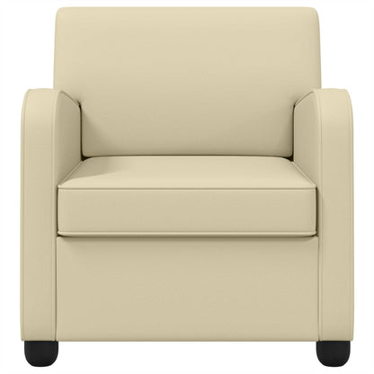 vidaXL Armchair Cream Faux Leather