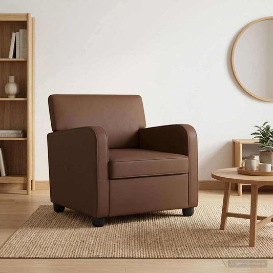vidaXL Armchair Brown Faux Leather