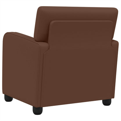 vidaXL Armchair Brown Faux Leather