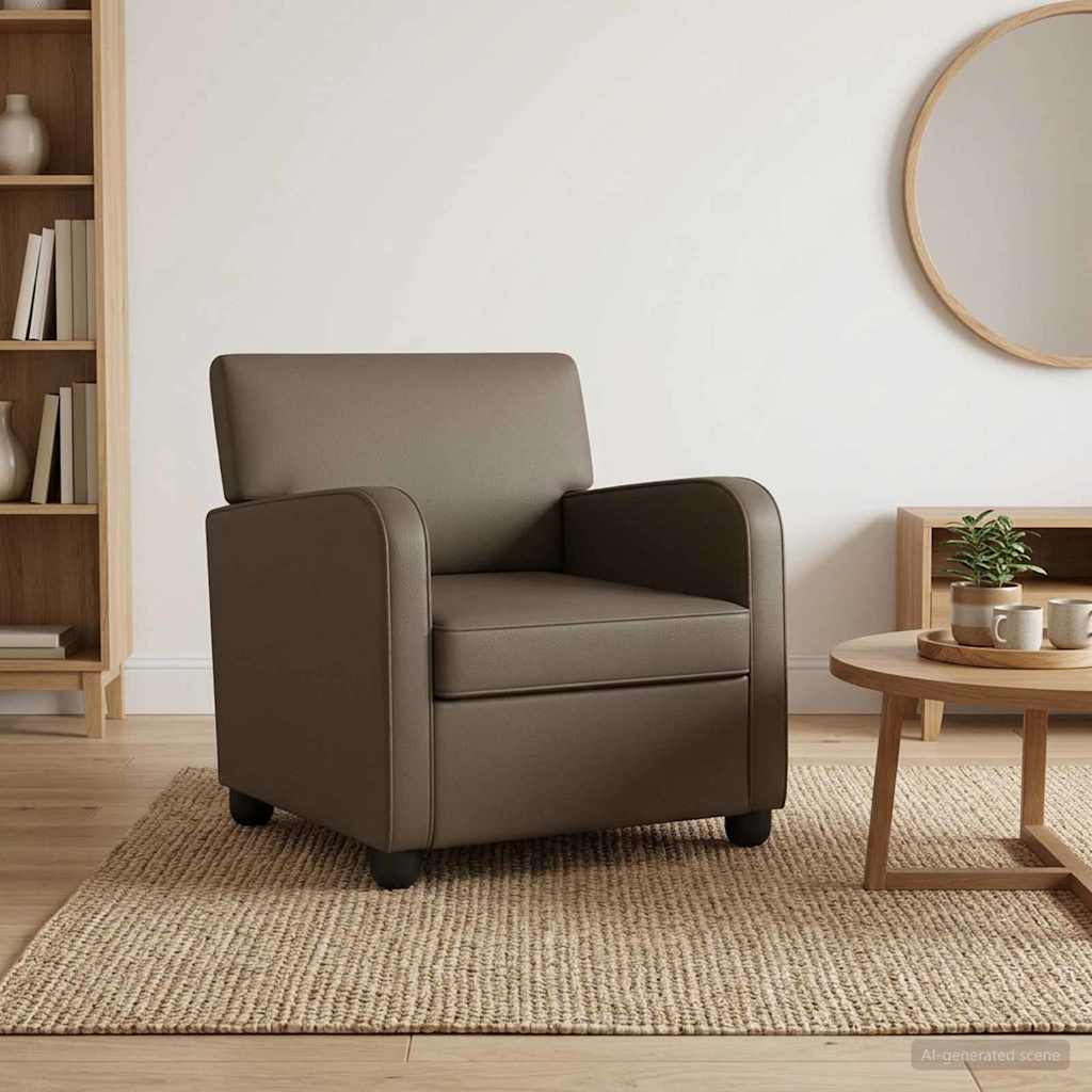 vidaXL Armchair Grey Faux Leather