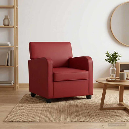 vidaXL Armchair Wine Red Faux Leather