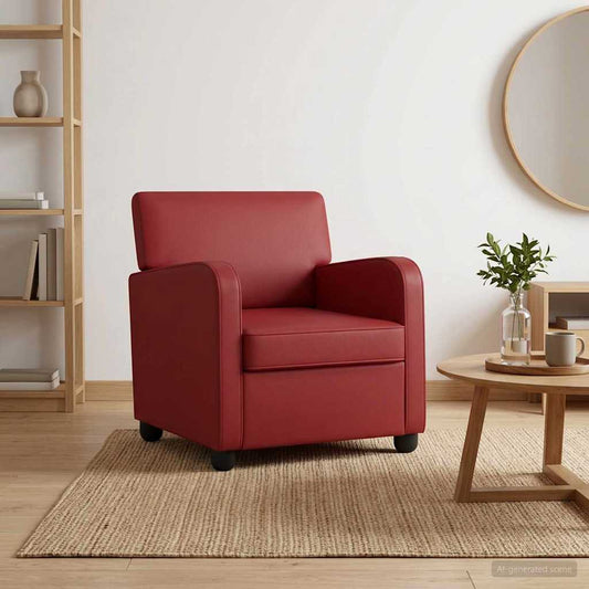 vidaXL Armchair Wine Red Faux Leather