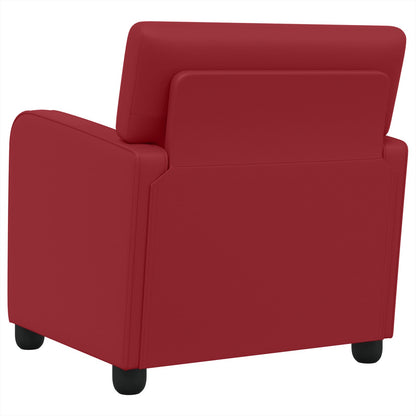 vidaXL Armchair Wine Red Faux Leather