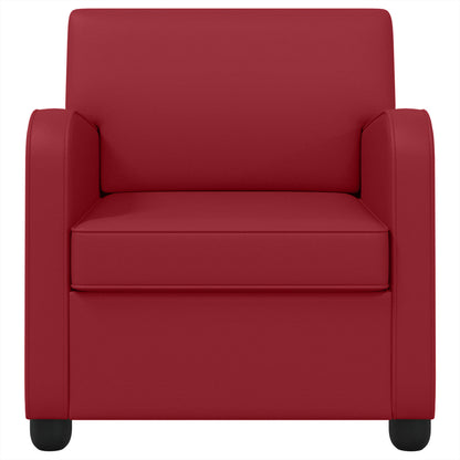 vidaXL Armchair Wine Red Faux Leather
