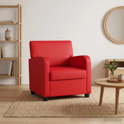 vidaXL Armchair Red Faux Leather