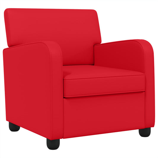 vidaXL Armchair Red Faux Leather