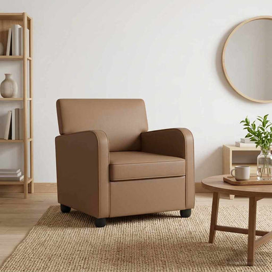 vidaXL Armchair Cappuccino Faux Leather
